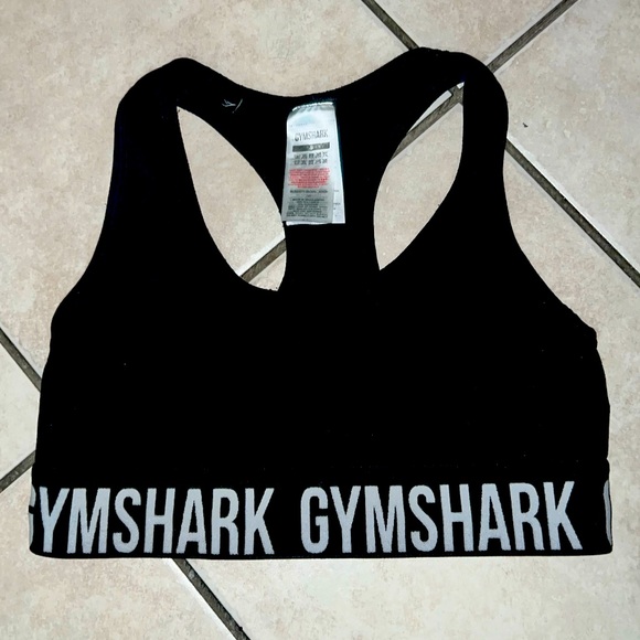 GYMSHARK FLEX SPORT BRA BLACK COLOR SIZE SMALL PTP 13” EUC - Picture 1 of 8